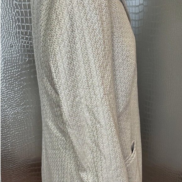 Zanella Women Basketweave Blazer Size 8 Champagne Color - Picture 4 of 9